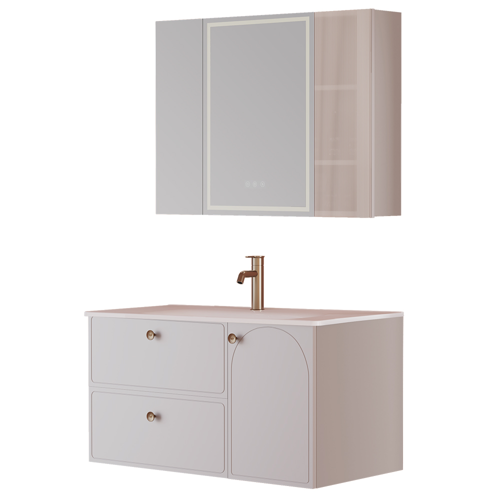 BC6301-100陶瓷盆款 生態實木浴室柜